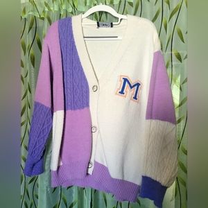 Cider colorblock varsity  sweater